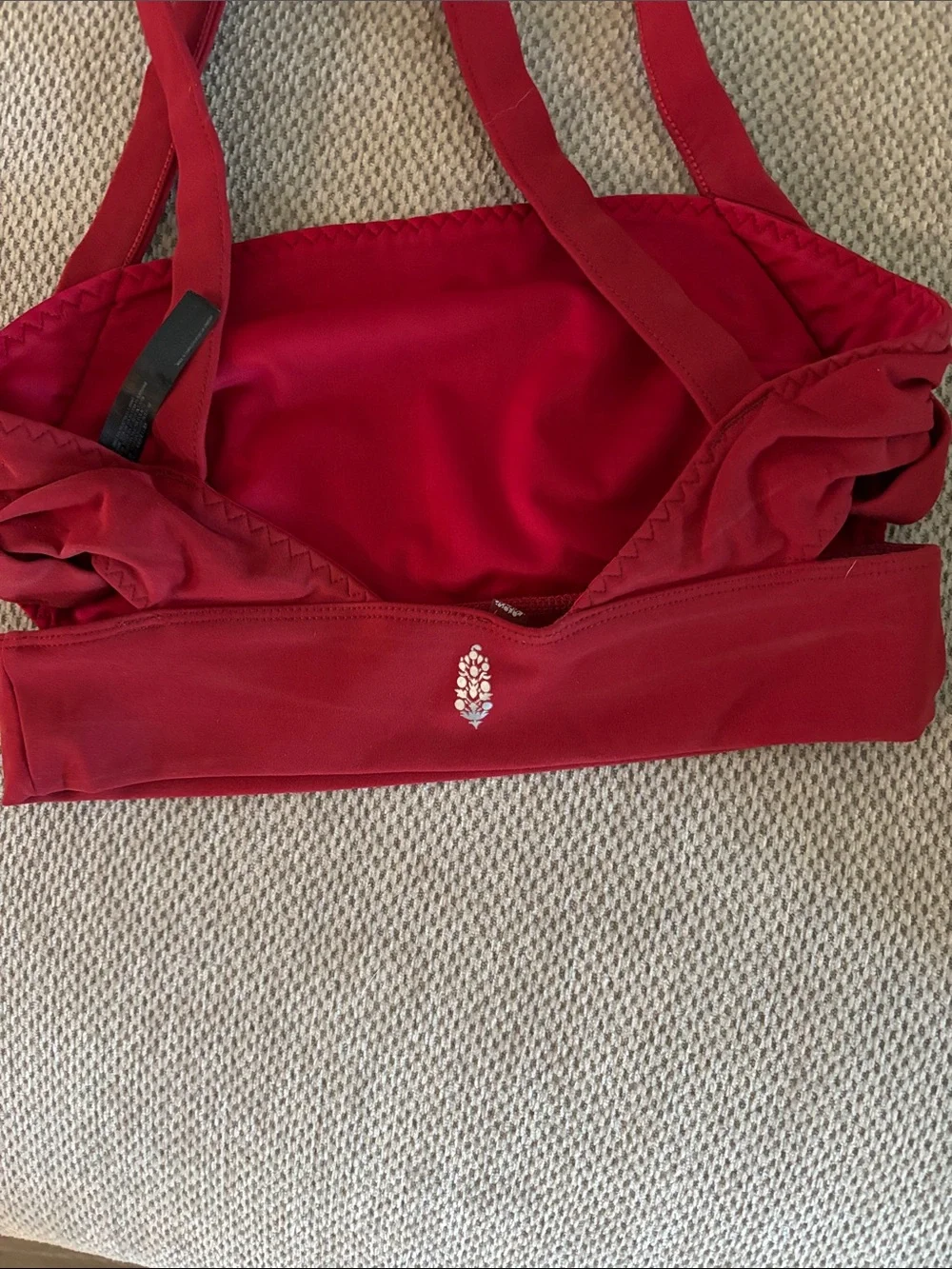 Red Athletic Sports Bra and Short set- Free people movement
